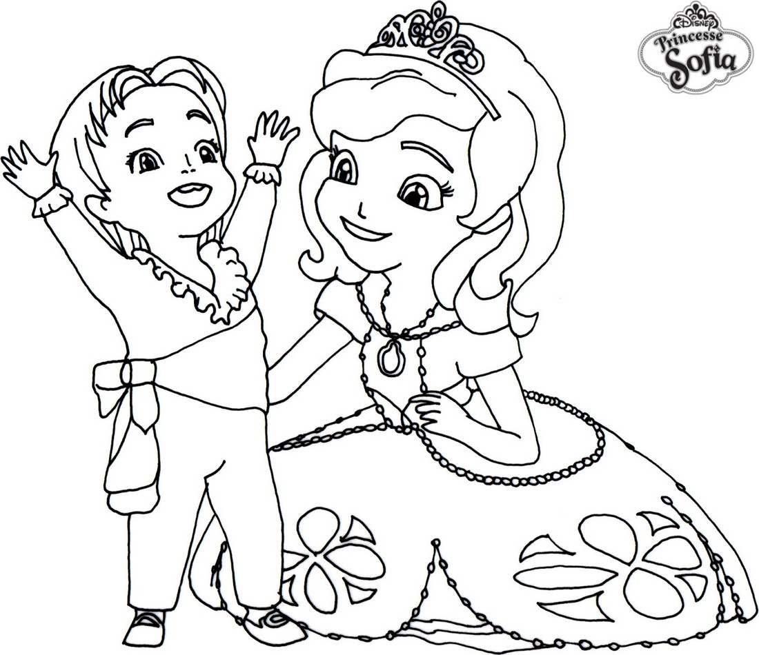 coloriage princesse sofia et le prince james
